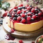Fresh berry cheescake food photography recipe idea